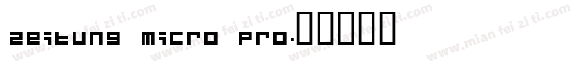 Zeitung Micro Pro字体转换